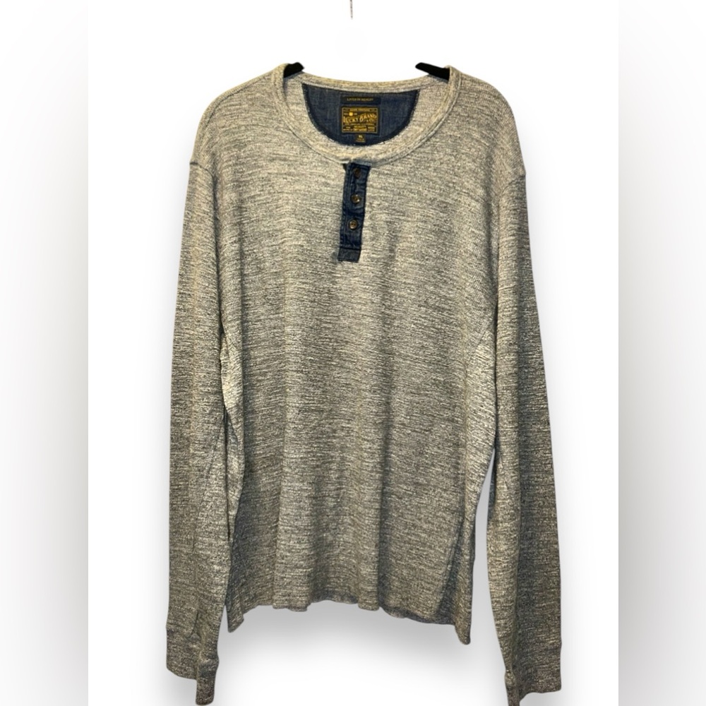 Lucky Brand • Lived In Henley, Grey, Men’s XL